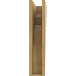 Ekena Millwork - CORUR055X12X24YORRCPR - Timberthane Faux Wood Corbel, Yorktown Style, 5 1/2"W x 12"D x 24"H, Primed Tan