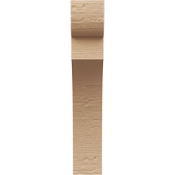 Ekena Millwork - CORUR055X12X28YORRCPR - Timberthane Faux Wood Corbel, Yorktown Style, 5 1/2"W x 12"D x 28"H, Primed Tan
