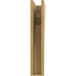 Ekena Millwork - CORUR055X12X28YORRCPR - Timberthane Faux Wood Corbel, Yorktown Style, 5 1/2"W x 12"D x 28"H, Primed Tan