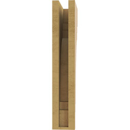 Ekena Millwork - CORUR035X08X20PECRCPR - Timberthane Faux Wood Corbel, Pescadero Style, 3 1/2"W x 8"D x 20"H, Primed Tan