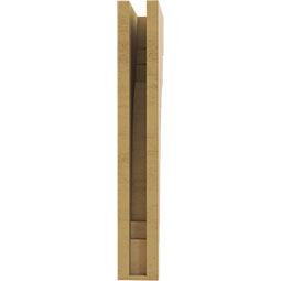 Ekena Millwork - CORUR035X08X24PECRCPR - Timberthane Faux Wood Corbel, Pescadero Style, 3 1/2"W x 8"D x 24"H, Primed Tan