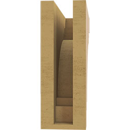 Ekena Millwork - CORUR035X10X10PECRCPR - Timberthane Faux Wood Corbel, Pescadero Style, 3 1/2"W x 10"D x 10"H, Primed Tan
