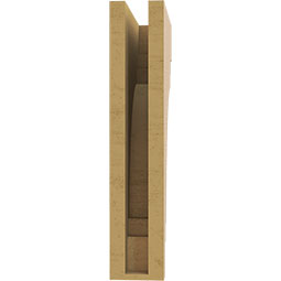 Ekena Millwork - CORUR035X10X18PECRCPR - Timberthane Faux Wood Corbel, Pescadero Style, 3 1/2"W x 10"D x 18"H, Primed Tan