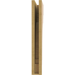 Ekena Millwork - CORUR035X10X26PECRCPR - Timberthane Faux Wood Corbel, Pescadero Style, 3 1/2"W x 10"D x 26"H, Primed Tan