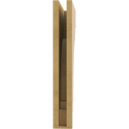 Ekena Millwork - CORUR035X12X24PECRCPR - Timberthane Faux Wood Corbel, Pescadero Style, 3 1/2"W x 12"D x 24"H, Primed Tan