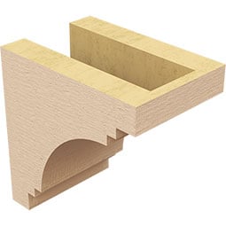 Ekena Millwork - CORURPEC - Timberthane Faux Wood Corbel, Pescadero Style