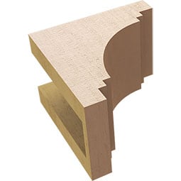 Ekena Millwork - CORURPEC - Timberthane Faux Wood Corbel, Pescadero Style