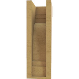 Ekena Millwork - CORUR055X08X16PECRCPR - Timberthane Faux Wood Corbel, Pescadero Style, 5 1/2"W x 8"D x 16"H, Primed Tan