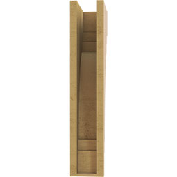 Ekena Millwork - CORUR055X10X26PECRCPR - Timberthane Faux Wood Corbel, Pescadero Style, 5 1/2"W x 10"D x 26"H, Primed Tan