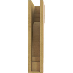 Ekena Millwork - CORUR055X12X24PECRCPR - Timberthane Faux Wood Corbel, Pescadero Style, 5 1/2"W x 12"D x 24"H, Primed Tan