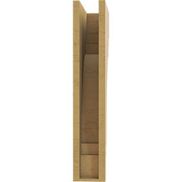 Ekena Millwork - CORUR055X12X28PECRCPR - Timberthane Faux Wood Corbel, Pescadero Style, 5 1/2"W x 12"D x 28"H, Primed Tan