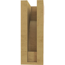 Ekena Millwork - CORUR035X06X10MEDRCPR - Timberthane Faux Wood Corbel, Mediterranean Style, 3 1/2"W x 6"D x 10"H, Primed Tan