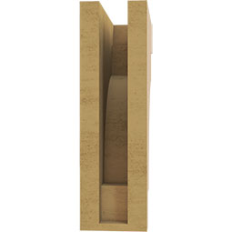Ekena Millwork - CORUR035X08X12MEDRCPR - Timberthane Faux Wood Corbel, Mediterranean Style, 3 1/2"W x 8"D x 12"H, Primed Tan