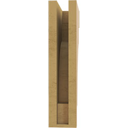 Ekena Millwork - CORUR035X08X16MEDRCPR - Timberthane Faux Wood Corbel, Mediterranean Style, 3 1/2"W x 8"D x 16"H, Primed Tan