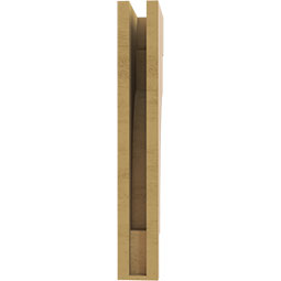 Ekena Millwork - CORUR035X08X24MEDRCPR - Timberthane Faux Wood Corbel, Mediterranean Style, 3 1/2"W x 8"D x 24"H, Primed Tan