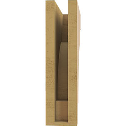 Ekena Millwork - CORUR035X10X14MEDRCPR - Timberthane Faux Wood Corbel, Mediterranean Style, 3 1/2"W x 10"D x 14"H, Primed Tan