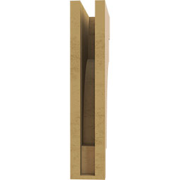 Ekena Millwork - CORUR035X10X18MEDRCPR - Timberthane Faux Wood Corbel, Mediterranean Style, 3 1/2"W x 10"D x 18"H, Primed Tan