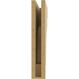 Ekena Millwork - CORUR035X12X20MEDRCPR - Timberthane Faux Wood Corbel, Mediterranean Style, 3 1/2"W x 12"D x 20"H, Primed Tan