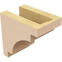 Ekena Millwork - CORURMED - Timberthane Faux Wood Corbel, Mediterranean Style