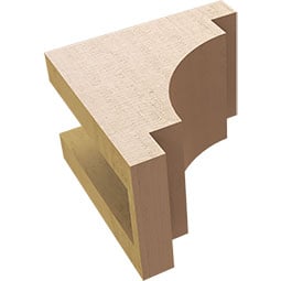 Ekena Millwork - CORURMED - Timberthane Faux Wood Corbel, Mediterranean Style