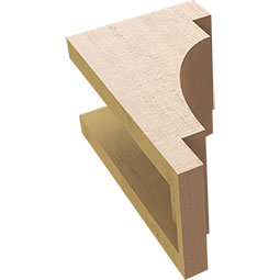 Ekena Millwork - CORUR055X06X10MEDRCPR - Timberthane Faux Wood Corbel, Mediterranean Style, 5 1/2"W x 6"D x 10"H, Primed Tan