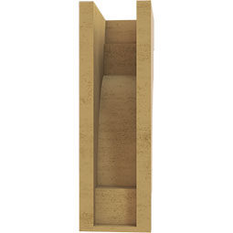 Ekena Millwork - CORUR055X08X16MEDRCPR - Timberthane Faux Wood Corbel, Mediterranean Style, 5 1/2"W x 8"D x 16"H, Primed Tan