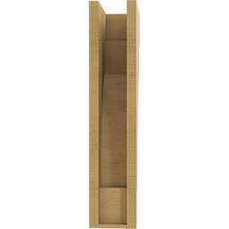 Ekena Millwork - CORUR055X08X24MEDRCPR - Timberthane Faux Wood Corbel, Mediterranean Style, 5 1/2"W x 8"D x 24"H, Primed Tan