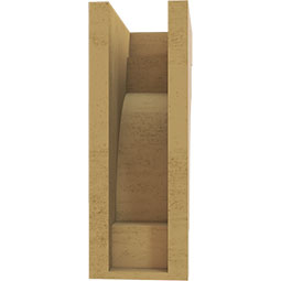 Ekena Millwork - CORUR055X10X14MEDRCPR - Timberthane Faux Wood Corbel, Mediterranean Style, 5 1/2"W x 10"D x 14"H, Primed Tan