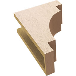 Ekena Millwork - CORUR055X10X14MEDRCPR - Timberthane Faux Wood Corbel, Mediterranean Style, 5 1/2"W x 10"D x 14"H, Primed Tan