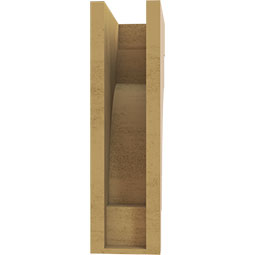 Ekena Millwork - CORUR055X10X18MEDRCPR - Timberthane Faux Wood Corbel, Mediterranean Style, 5 1/2"W x 10"D x 18"H, Primed Tan