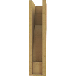 Ekena Millwork - CORUR055X10X22MEDRCPR - Timberthane Faux Wood Corbel, Mediterranean Style, 5 1/2"W x 10"D x 22"H, Primed Tan