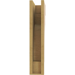 Ekena Millwork - CORUR055X10X26MEDRCPR - Timberthane Faux Wood Corbel, Mediterranean Style, 5 1/2"W x 10"D x 26"H, Primed Tan