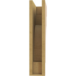 Ekena Millwork - CORUR055X12X24MEDRCPR - Timberthane Faux Wood Corbel, Mediterranean Style, 5 1/2"W x 12"D x 24"H, Primed Tan