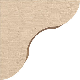 Ekena Millwork - CORUR035X06X06CARRCPR - Timberthane Faux Wood Corbel, Carmel Style, 3 1/2"W x 6"D x 6"H, Primed Tan
