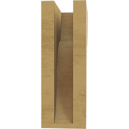 Ekena Millwork - CORUR035X06X10CARRCPR - Timberthane Faux Wood Corbel, Carmel Style, 3 1/2"W x 6"D x 10"H, Primed Tan