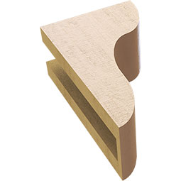 Ekena Millwork - CORUR035X06X10CARRCPR - Timberthane Faux Wood Corbel, Carmel Style, 3 1/2"W x 6"D x 10"H, Primed Tan