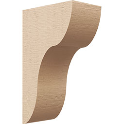 Ekena Millwork - CORUR035X06X10CARRCPR - Timberthane Faux Wood Corbel, Carmel Style, 3 1/2"W x 6"D x 10"H, Primed Tan