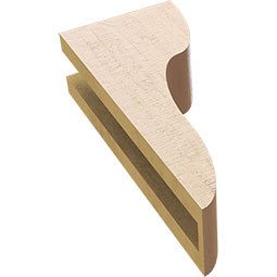 Ekena Millwork - CORUR035X06X14CARRCPR - Timberthane Faux Wood Corbel, Carmel Style, 3 1/2"W x 6"D x 14"H, Primed Tan