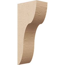 Ekena Millwork - CORUR035X06X14CARRCPR - Timberthane Faux Wood Corbel, Carmel Style, 3 1/2"W x 6"D x 14"H, Primed Tan