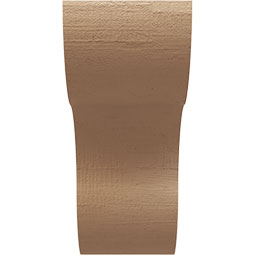 Ekena Millwork - CORUR035X08X08CARRCPR - Timberthane Faux Wood Corbel, Carmel Style, 3 1/2"W x 8"D x 8"H, Primed Tan