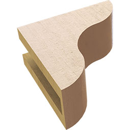Ekena Millwork - CORUR035X08X08CARRCPR - Timberthane Faux Wood Corbel, Carmel Style, 3 1/2"W x 8"D x 8"H, Primed Tan
