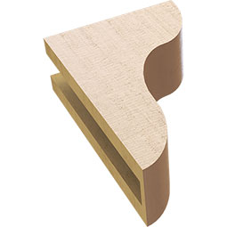 Ekena Millwork - CORUR035X08X12CARRCPR - Timberthane Faux Wood Corbel, Carmel Style, 3 1/2"W x 8"D x 12"H, Primed Tan
