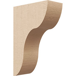 Ekena Millwork - CORUR035X08X12CARRCPR - Timberthane Faux Wood Corbel, Carmel Style, 3 1/2"W x 8"D x 12"H, Primed Tan