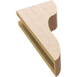 Ekena Millwork - CORUR035X08X16CARRCPR - Timberthane Faux Wood Corbel, Carmel Style, 3 1/2"W x 8"D x 16"H, Primed Tan