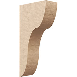 Ekena Millwork - CORUR035X08X16CARRCPR - Timberthane Faux Wood Corbel, Carmel Style, 3 1/2"W x 8"D x 16"H, Primed Tan