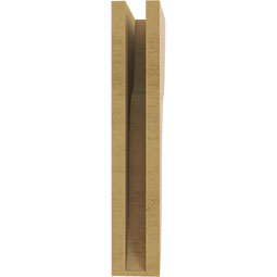 Ekena Millwork - CORUR035X08X20CARRCPR - Timberthane Faux Wood Corbel, Carmel Style, 3 1/2"W x 8"D x 20"H, Primed Tan