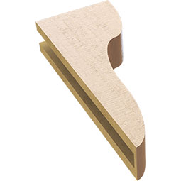 Ekena Millwork - CORUR035X08X20CARRCPR - Timberthane Faux Wood Corbel, Carmel Style, 3 1/2"W x 8"D x 20"H, Primed Tan