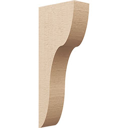 Ekena Millwork - CORUR035X08X20CARRCPR - Timberthane Faux Wood Corbel, Carmel Style, 3 1/2"W x 8"D x 20"H, Primed Tan