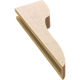 Ekena Millwork - CORUR035X08X24CARRCPR - Timberthane Faux Wood Corbel, Carmel Style, 3 1/2"W x 8"D x 24"H, Primed Tan