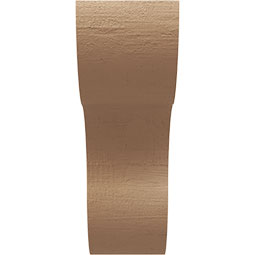 Ekena Millwork - CORUR035X10X10CARRCPR - Timberthane Faux Wood Corbel, Carmel Style, 3 1/2"W x 10"D x 10"H, Primed Tan